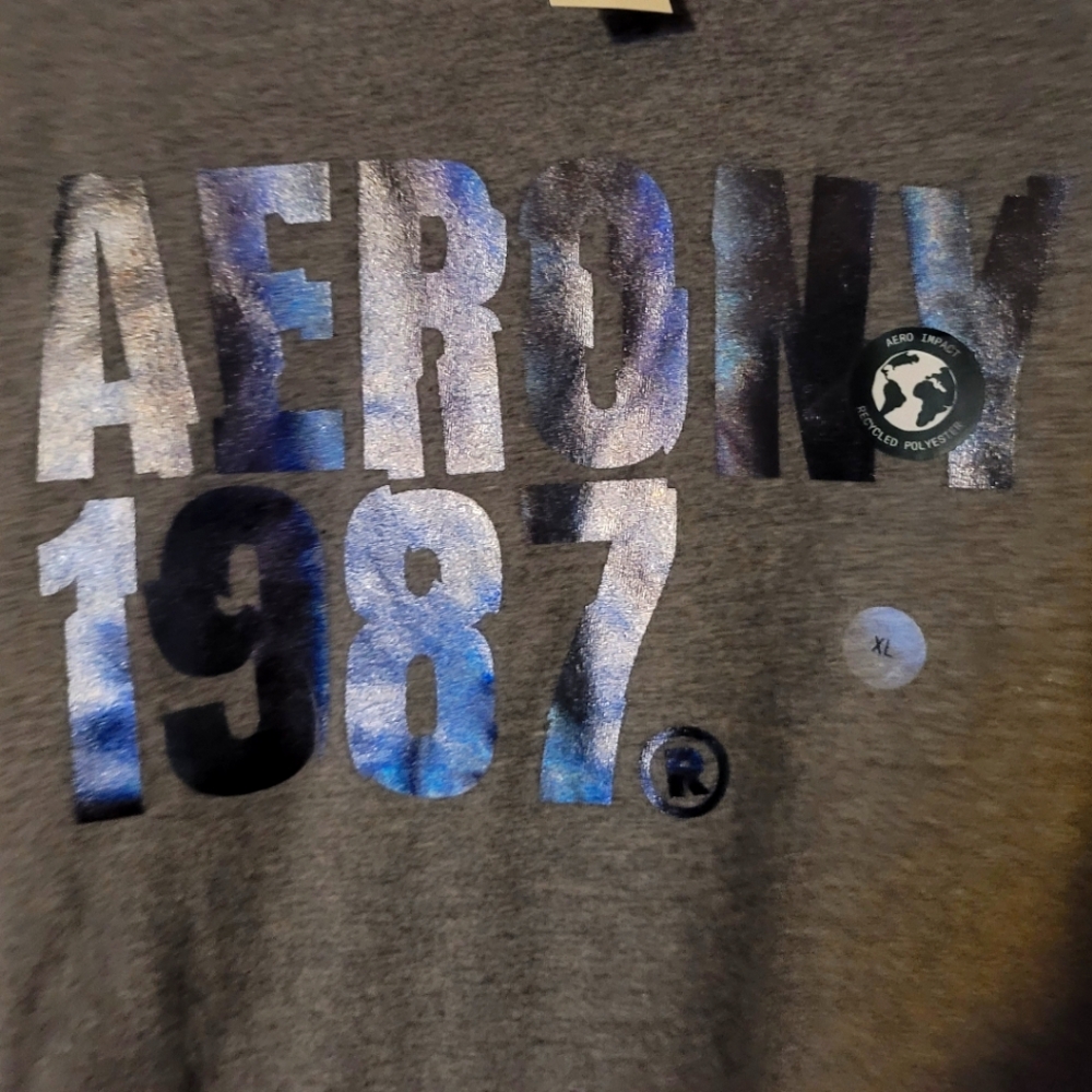Aeropostale Gray Graphic T-Shirt